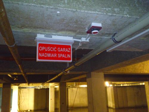 Wentylacja garażu podziemnego sygnalizacja nadmiaru spalin